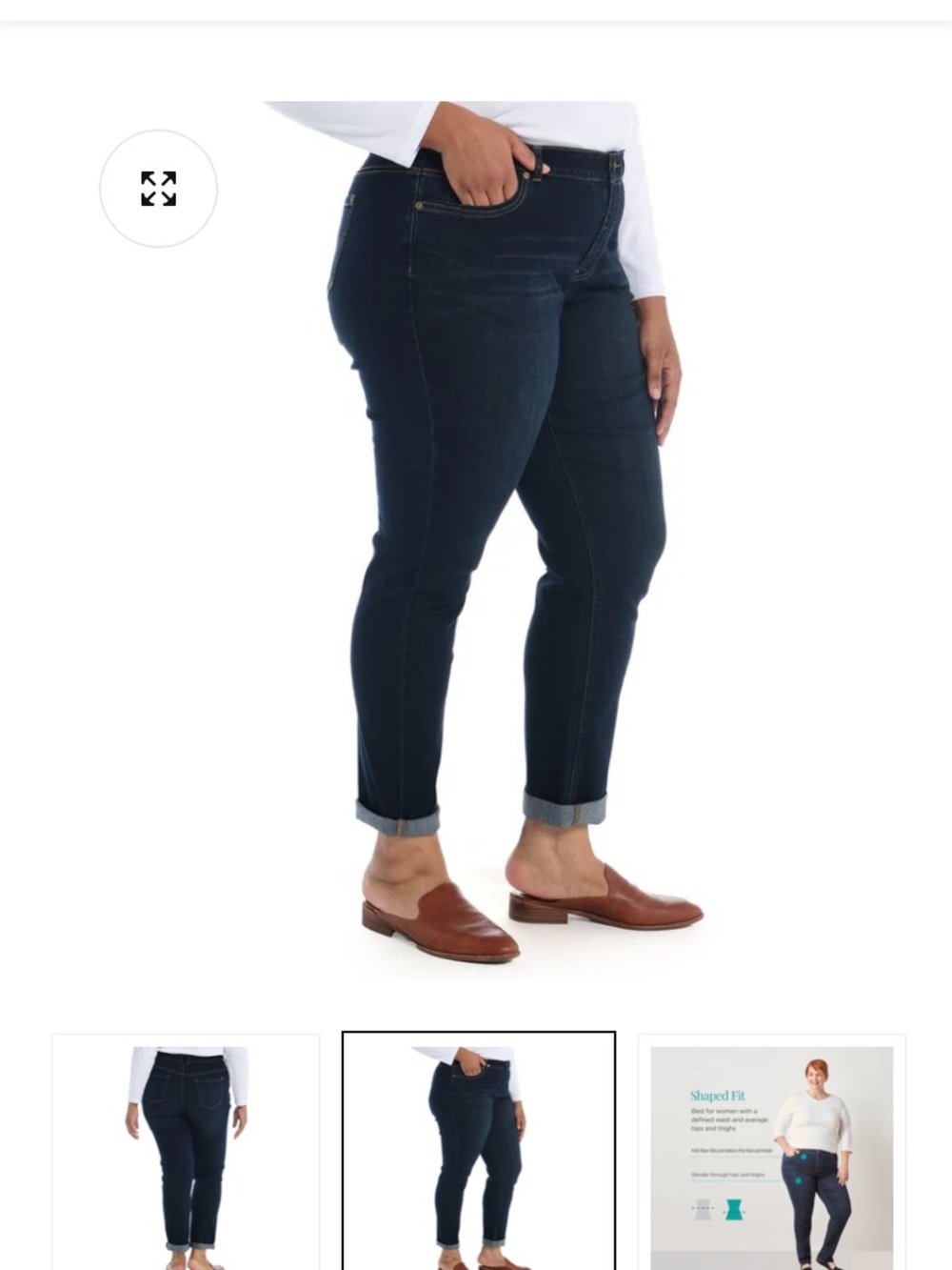 CJ Banks Dark Indigo Skinny Plus Jeans